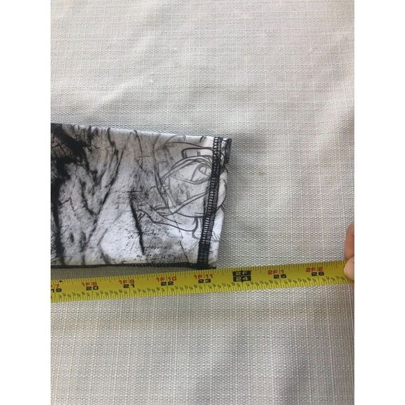 Evolution and Creation Yoga Pants Legging Women’s S Gray & White Roses & Thorns - Picture 8 of 9